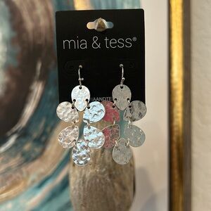Silver textured earrings